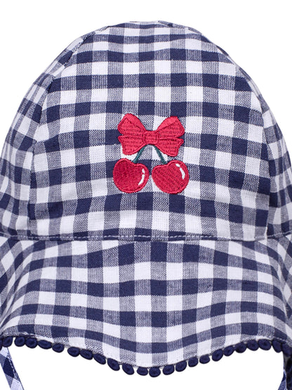 FRILLY SUNHAT - CHERRY PIE CHECK