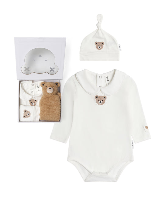 BABY'S FIRST GIFT SET - ROMPER, HAT & COMFORTER