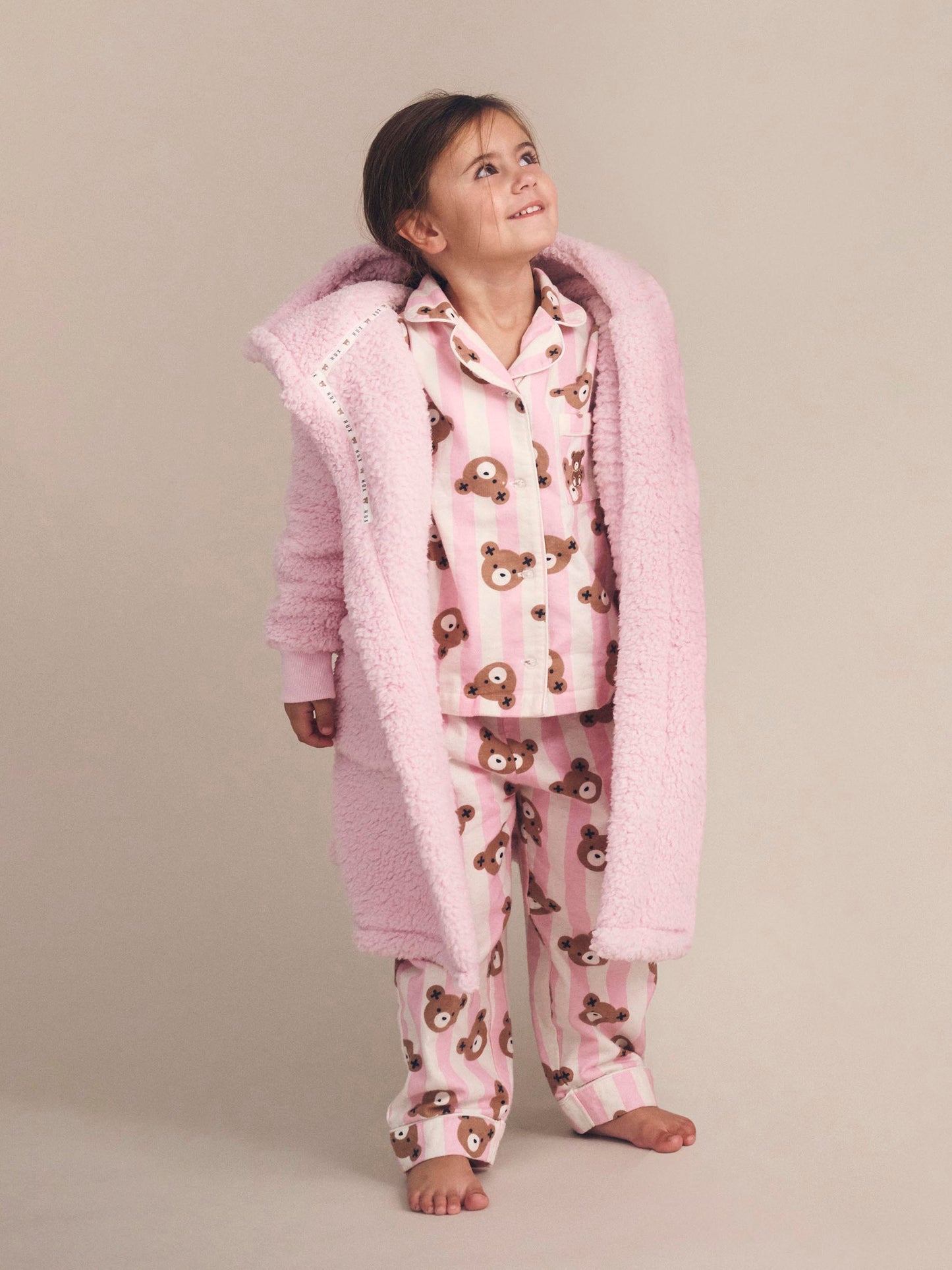 CLASSIC HUX STRIPE SLEEP SET - ROSE