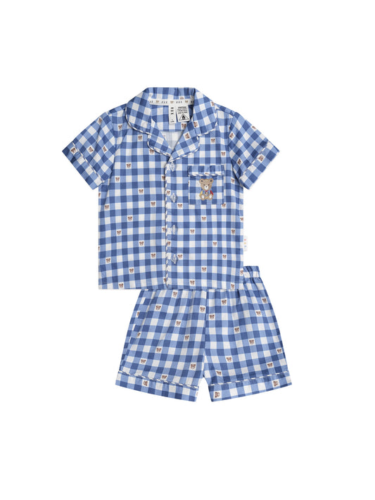 HUXBEAR CHECK PJS - FRENCH NAVY
