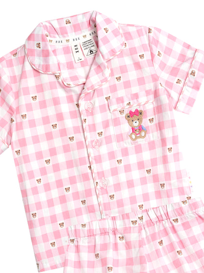 HUXETTE CHECK PJS - STRAWBERRY
