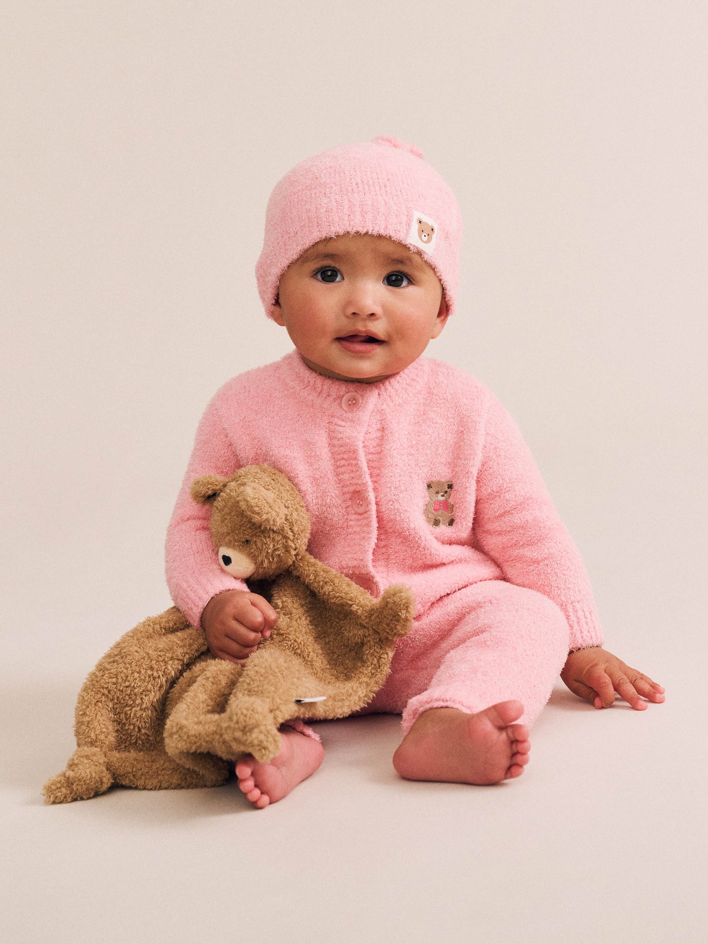 MY FIRST HUX APRICOT 4PC BOUCLE NEWBORN SET