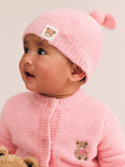 MY FIRST HUX APRICOT 4PC BOUCLE NEWBORN SET