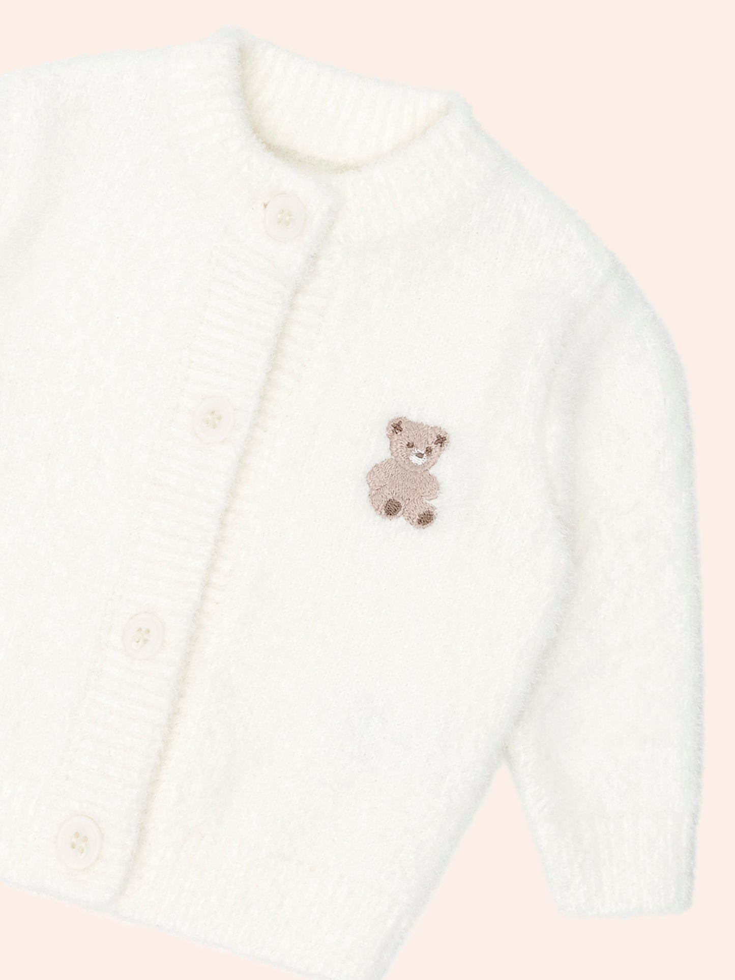 MY FIRST HUX ALMOND MILK 4PC BOUCLE NEWBORN SET