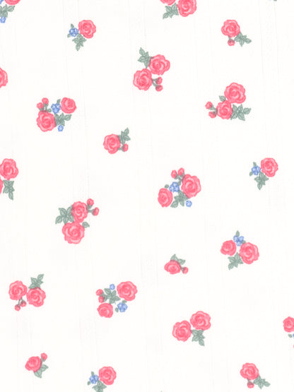 FLORAL POINTELLE S/LESS DRESS ROMPER AND HEADBAND