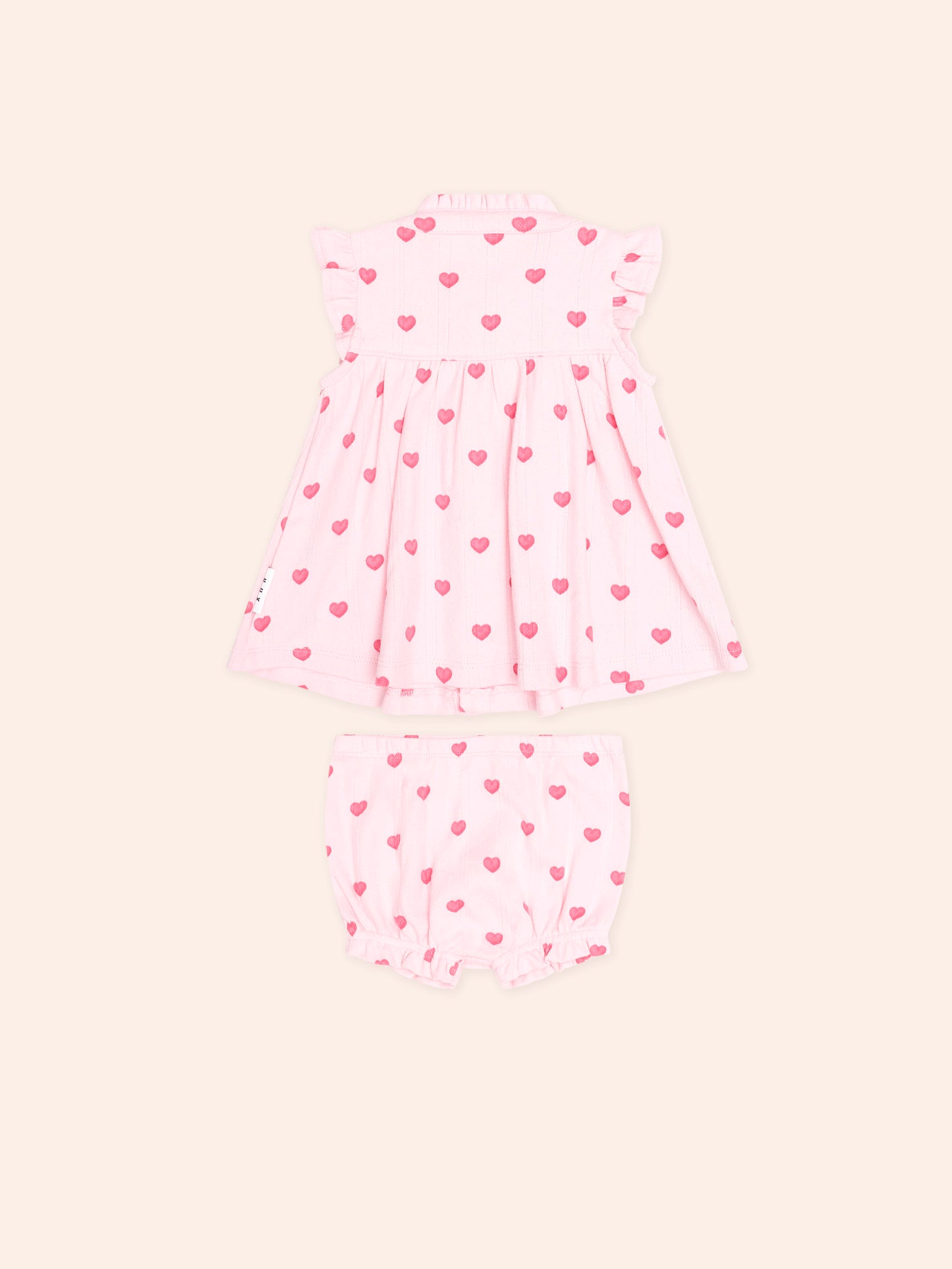 I HEART YOU POINTELLE 2PC SET - BABY PINK