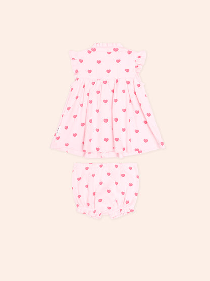 I HEART YOU POINTELLE 2PC SET - BABY PINK