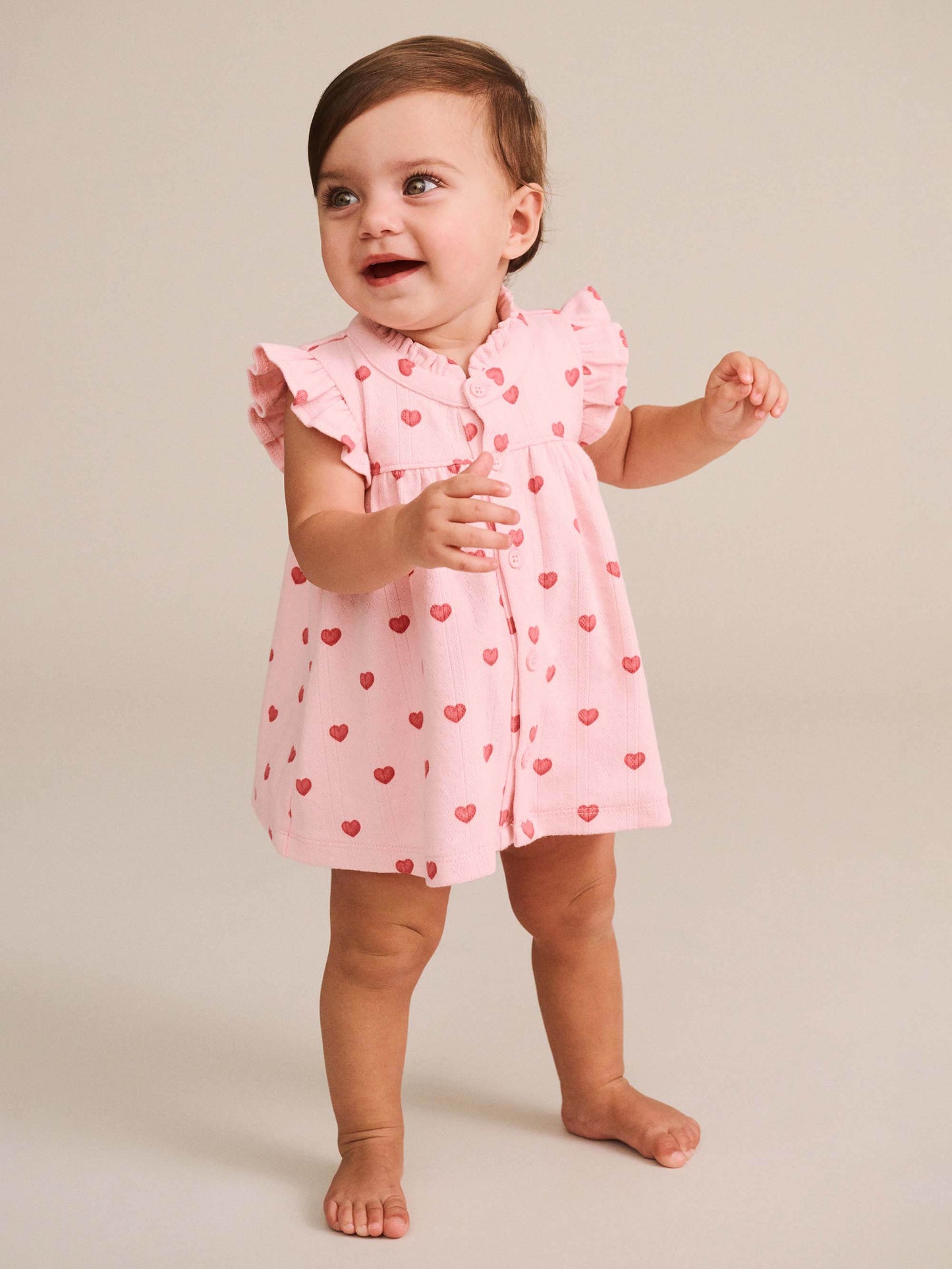 I HEART YOU POINTELLE 2PC SET - BABY PINK
