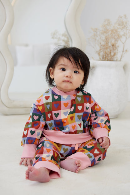 HEART CHECKERBOARD TRACKPANTS