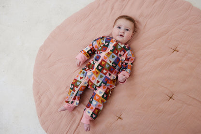 HEART CHECKERBOARD ZIP ALL IN ONE