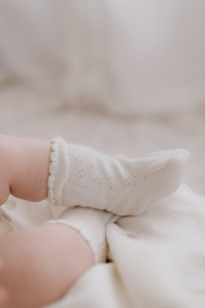 LACE SOCKS - MILK | BY ZIGGY LOU