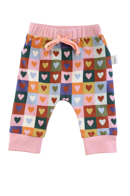 HEART CHECKERBOARD TRACKPANTS