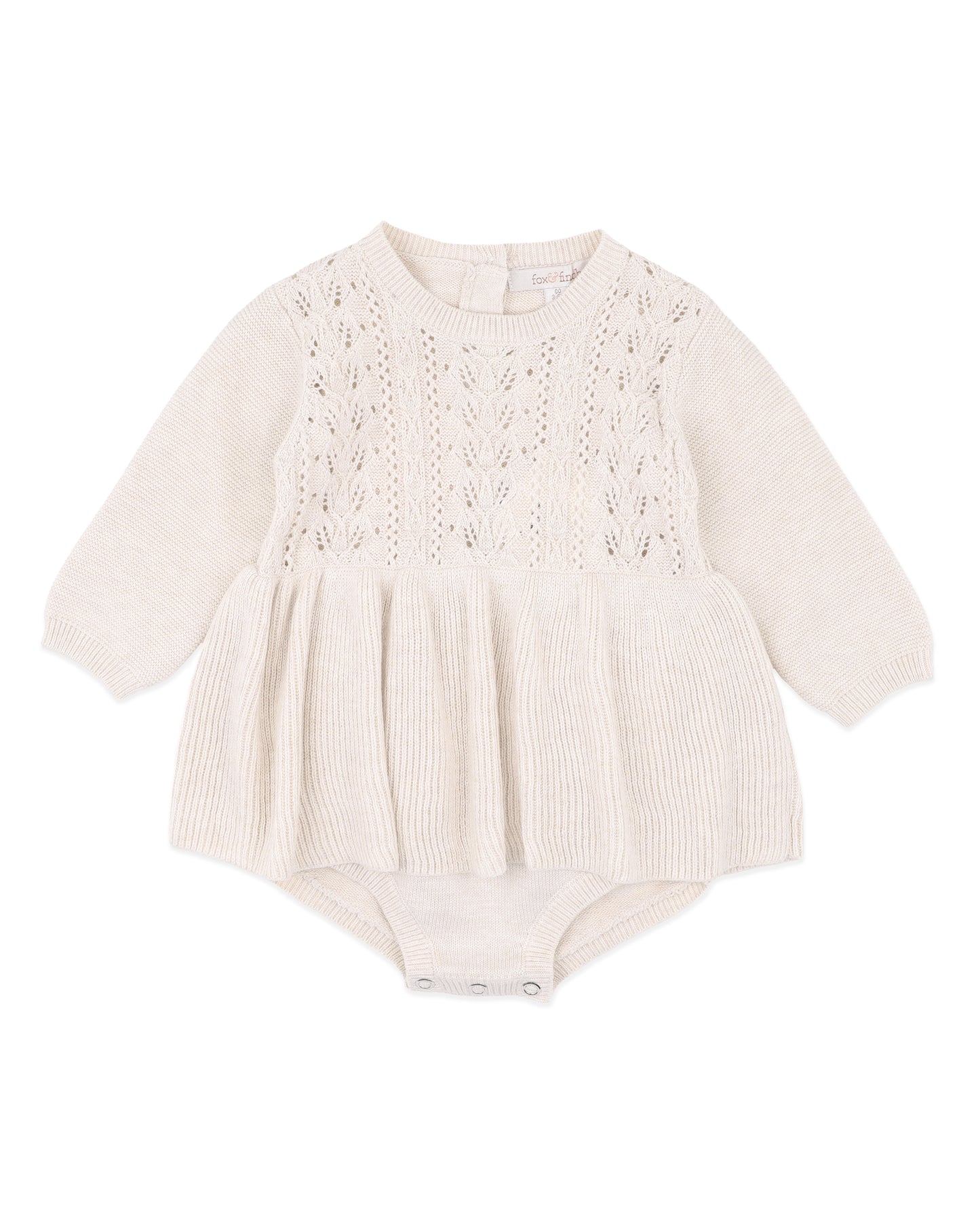 WILD GARDEN KNITTED OVERLAY BODYSUIT - OAT MARL