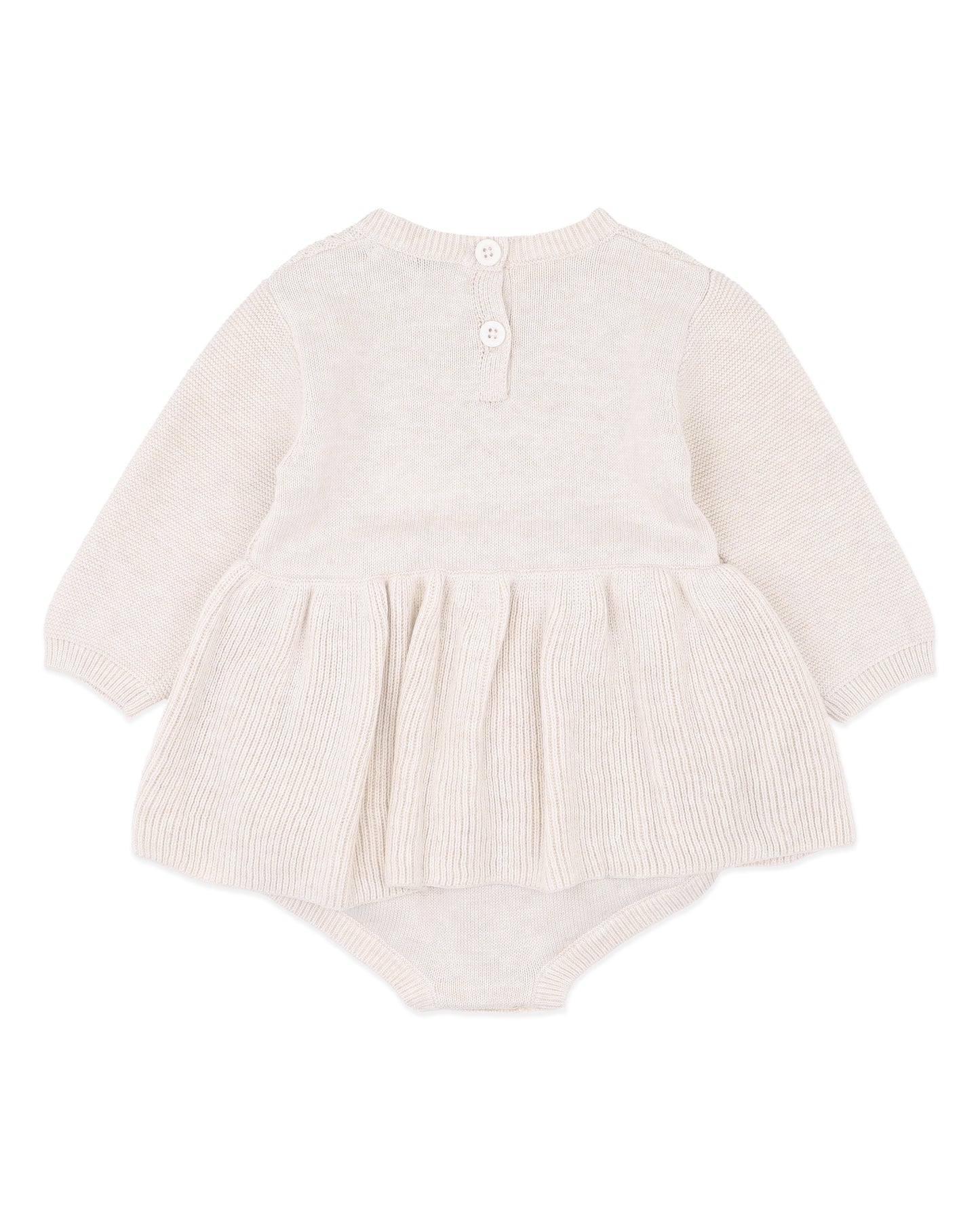 WILD GARDEN KNITTED OVERLAY BODYSUIT - OAT MARL