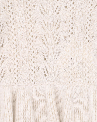 WILD GARDEN KNITTED OVERLAY BODYSUIT - OAT MARL