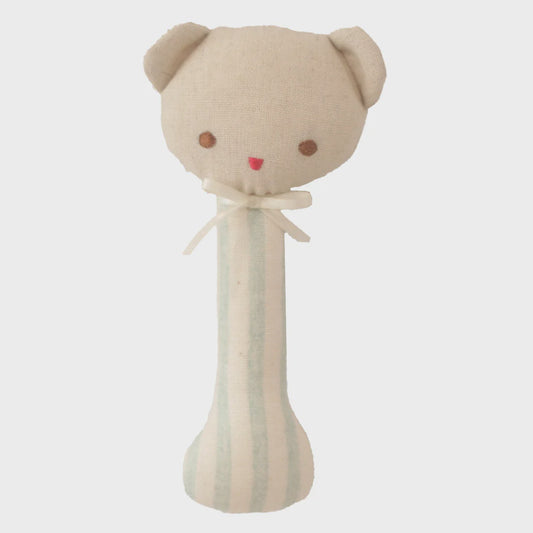 TED STICK RATTLE - SAGE STRIPE