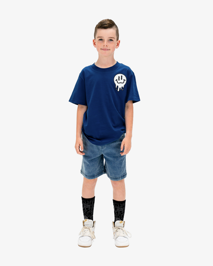 BOB SMILES TEE - NAVY