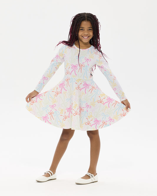 RIBBONS WAISTED DRESS