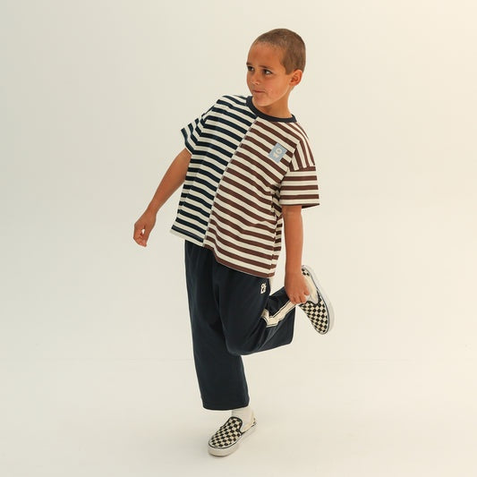 SPLT STRIPES TEE - MULTI