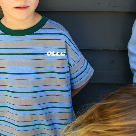 RETRO STRIPES TEE - FOREST