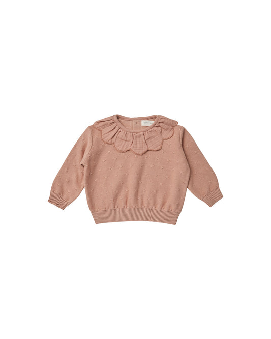 PETAL KNIT SWEATER - ROSE