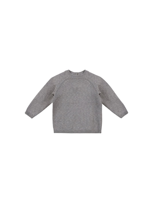 KNIT SWEATER - HEATHERED LAGOON