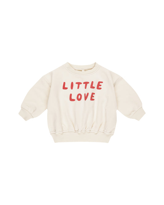 LITTLE LOVE RELAXED FLEECE SWEATSHIRT - NATURAL