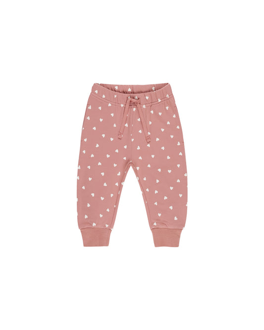 RELAXED SWEATPANTS - LIPSTICK HEARTS