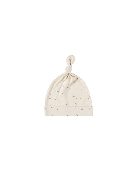 KNOTTED BABY HAT - TWINKLE | NATURAL