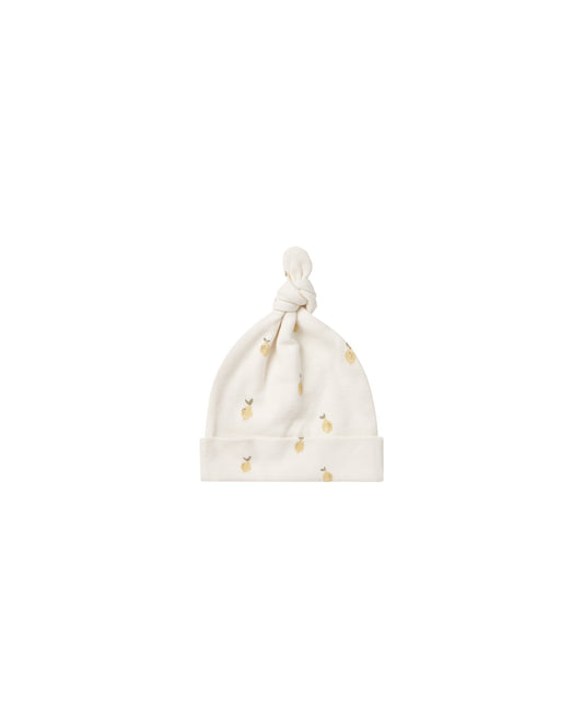 KNOTTED BABY HAT - IVORY  | LEMONS