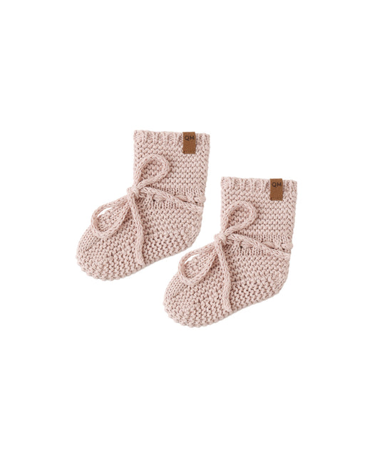 KNIT BOOTIES - BLUSH