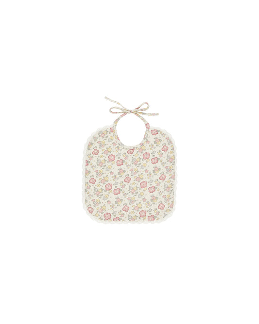 WOVEN TIE BIB - BLOOM | IVORY