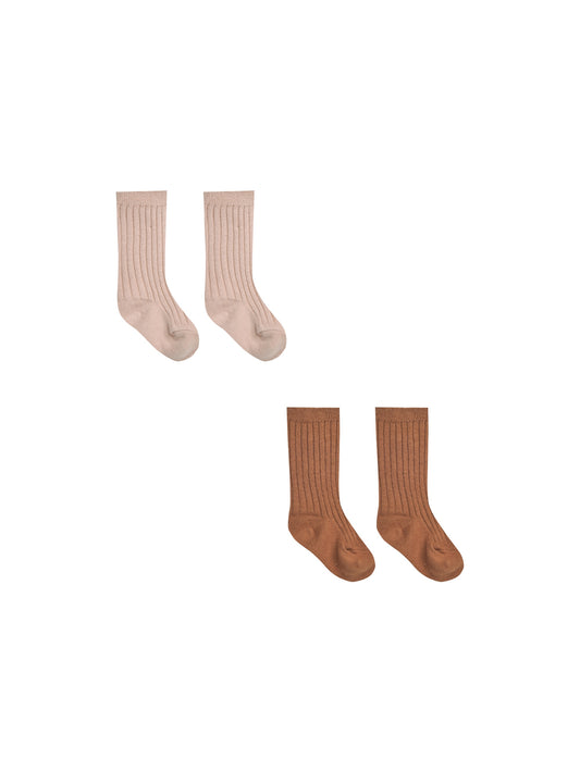 QUINCY MAE SOCK SET - BLUSH|CLAY