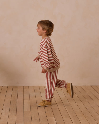 RELAXED JOGGER - POPPY STRIPE