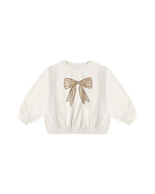 BOW OVERSIZED SWEATSHIRT - NATURAL