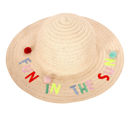 FUN IN THE SUN WIDE BRIM HAT - ONE SIZE
