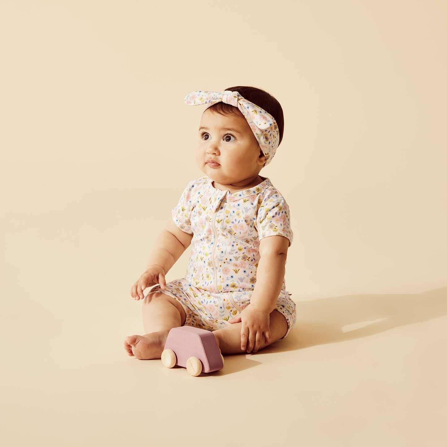 ORGANIC BOYLEG ZIPSUIT - AVA FLORAL