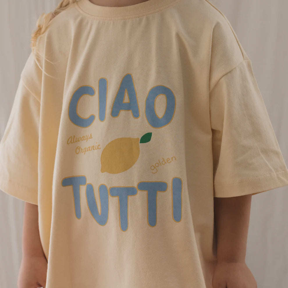 CIAO TUTTI LIMONE TEE - VANILLA PARFAIT