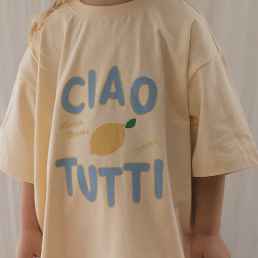 CIAO TUTTI LIMONE TEE - VANILLA PARFAIT