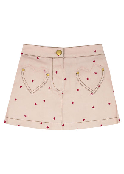 STELLA SKIRT - PIGGY PINK LOVE BUG