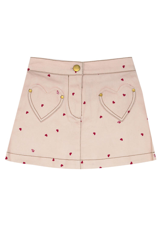 STELLA SKIRT - PIGGY PINK LOVE BUG