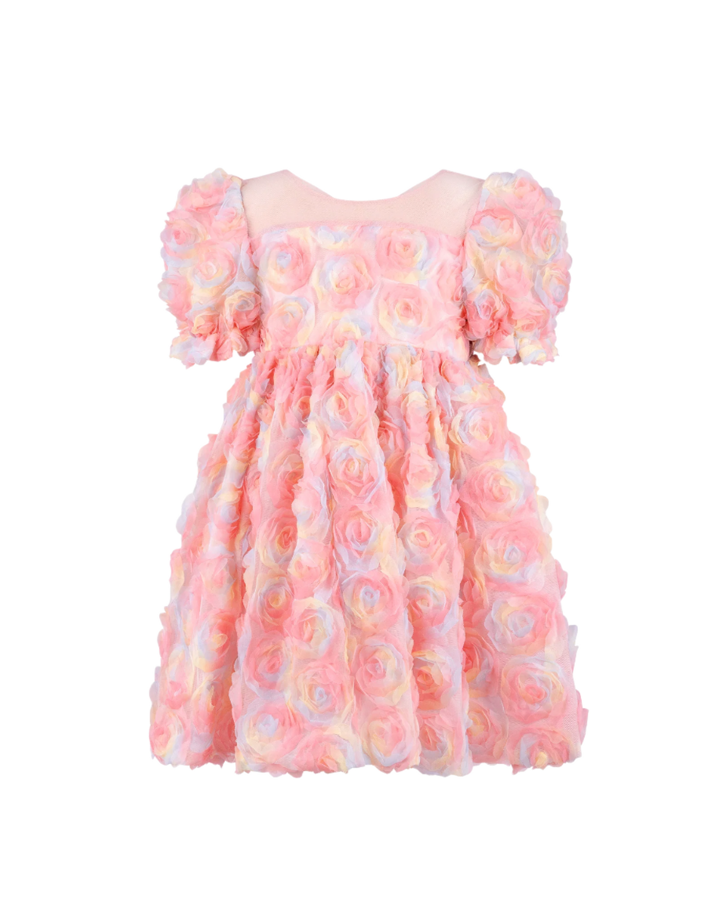 ROSES TULLE PARTY DRESS - PASTEL