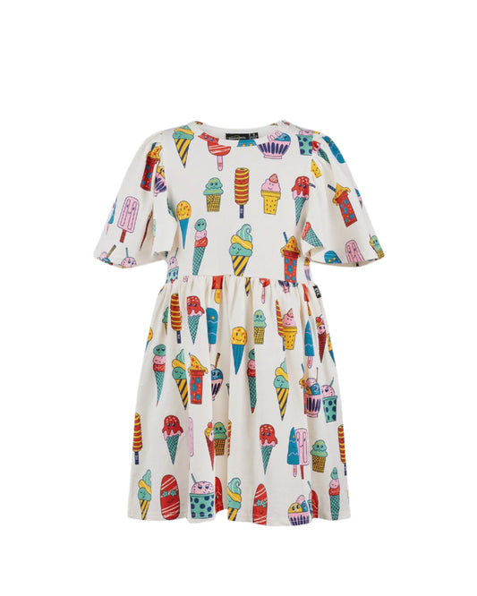 ICEPOPS HOLIDAY DRESS - CREAM