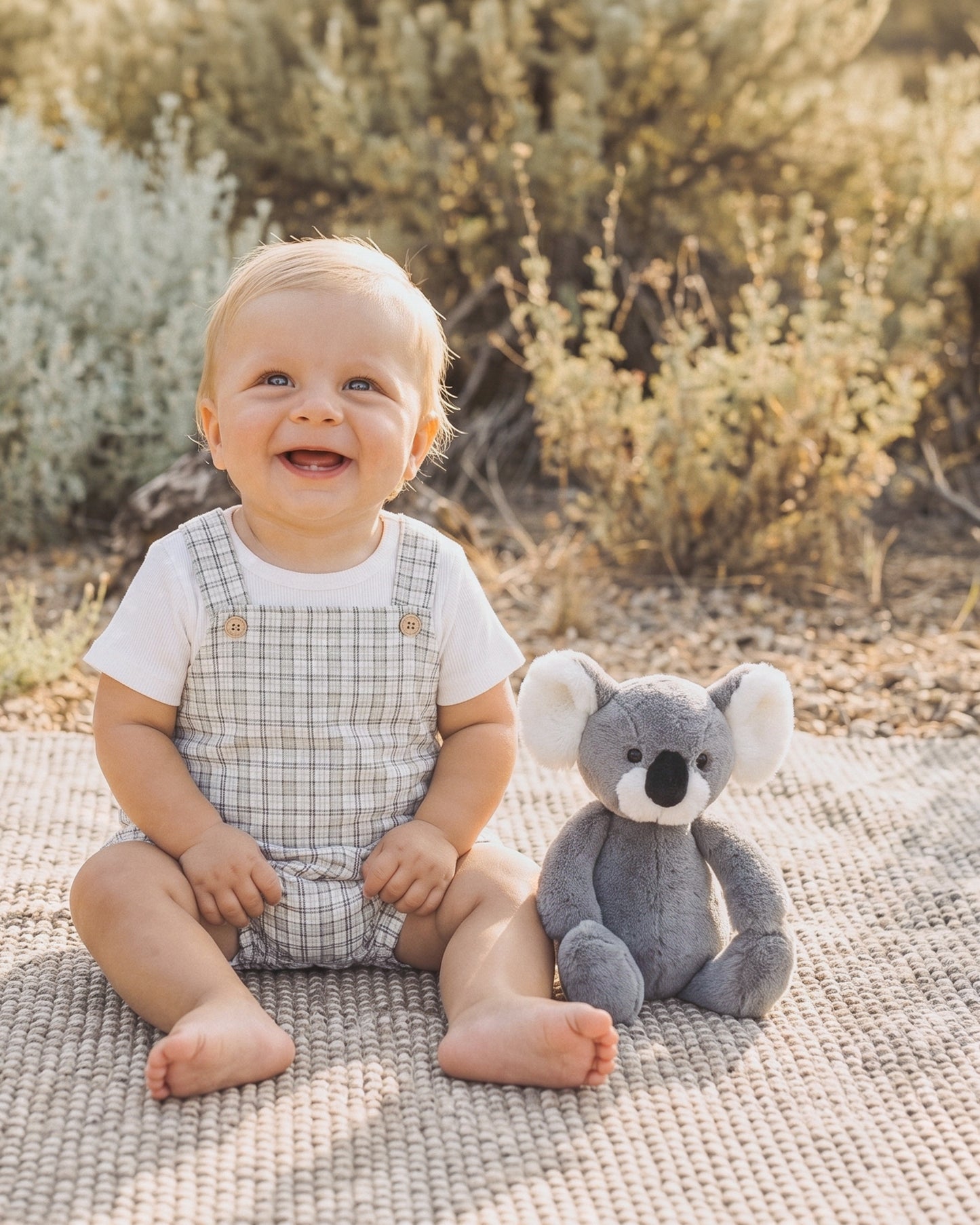 TAYLOR CHECK BODYSUIT  & TEE SET - SAGE CHECK