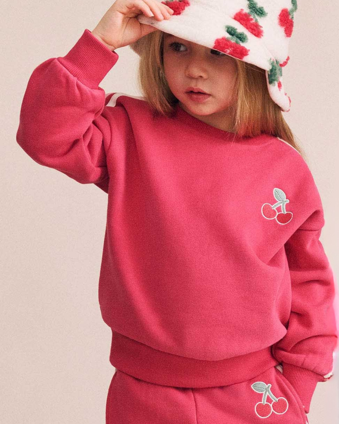 CHERRY RACER STRIPE SWEATSHIRT