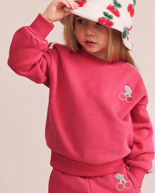 CHERRY RACER STRIPE SWEATSHIRT