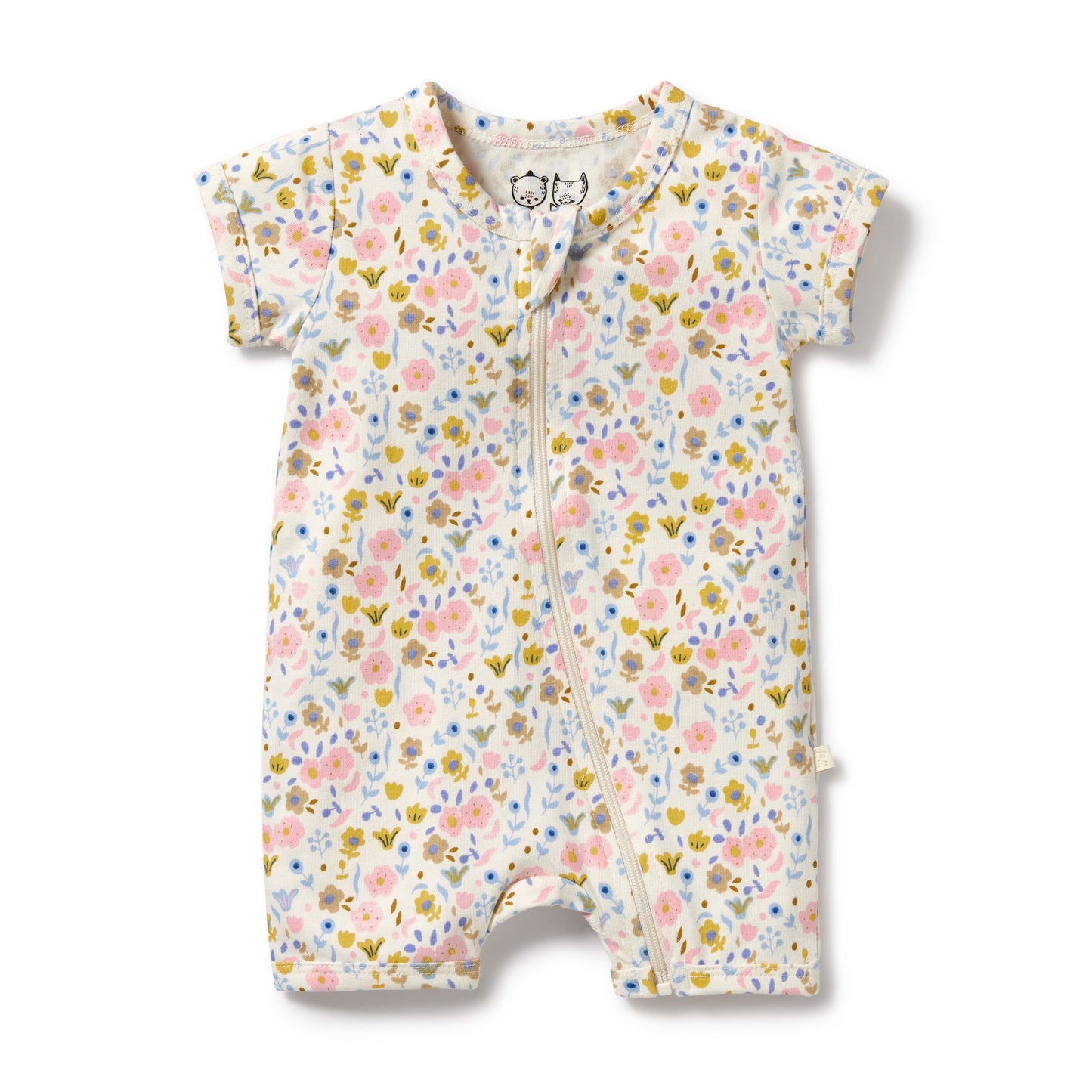 ORGANIC BOYLEG ZIPSUIT - AVA FLORAL