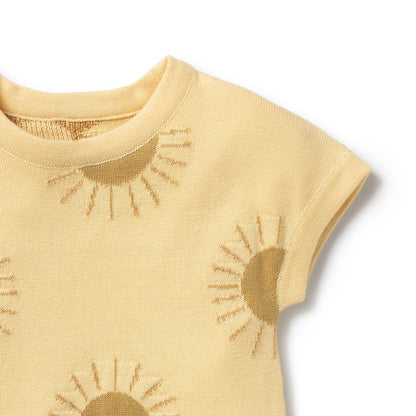 ORGANIC KNITTED GROWSUIT - SUNSHINE