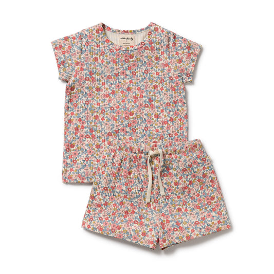SUMMER BLOOM ORGANIC SHORT SLEEVE PJS