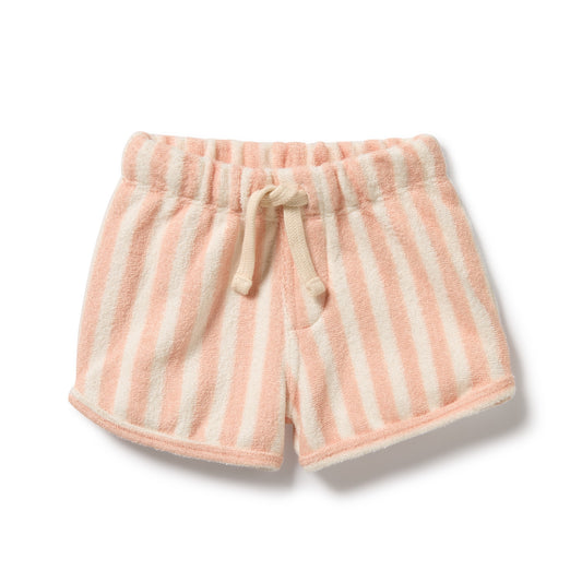 STRAWBERRY WAVE ORGANIC TERRY TIE SHORT